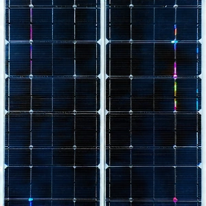 Solar Panel With Neon Accents With Large Solar