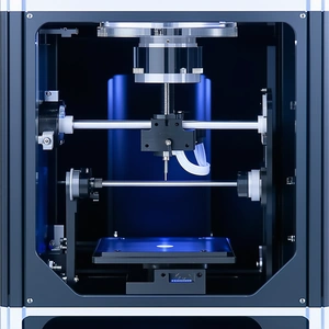 A Blue Machine Is Shown In The Image, With A Blue Light Shining On It