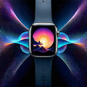 Smart Watch With Streaming Content With Blue Watch