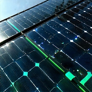 Solar Panel With Digital Particles With Large Solar