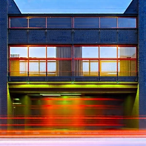 Urban Long Exposure Photography: Urban Loft With Artistic Facade With Large Building