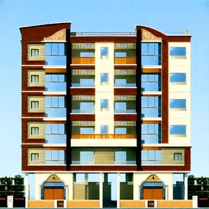 Urban Professional Photography: Modern Apartment Complex With Ornate Details With Large, Multi-story