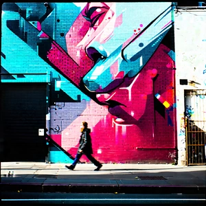 Urban Commercial Photography: Urban street art viewing scene