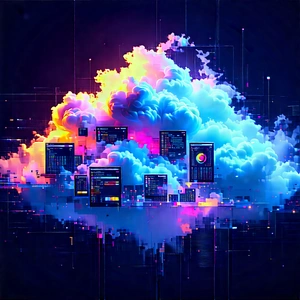 Cloud Computing Visualization With Image, There