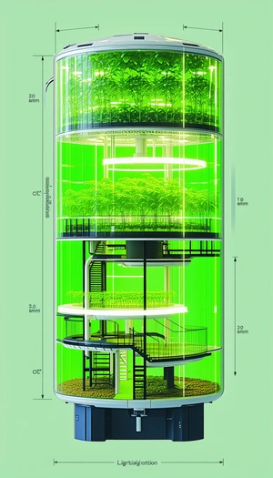 A Large Green Structure Is Filled With Many Plants, Including A Variety Of Trees