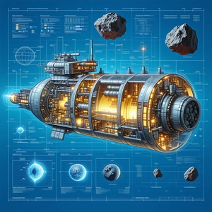 futuristic illustration spacecraft