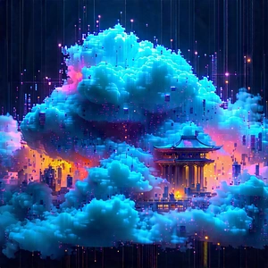 Cloud Computing Visualization With Image, There