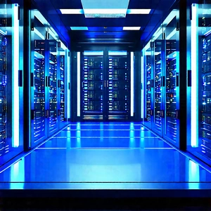 Futuristic Server Room With Image, There