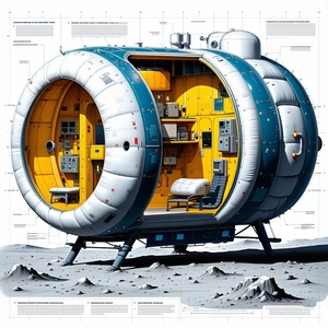 detailed illustration space station