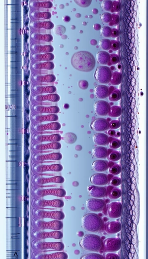 A Purple Substance, Possibly A Liquid Or A Gel, Flowing Through A Tube