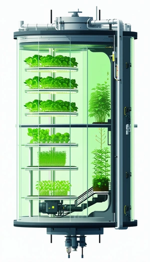 A Large, Multi-layered Greenhouse Filled With Various Plants