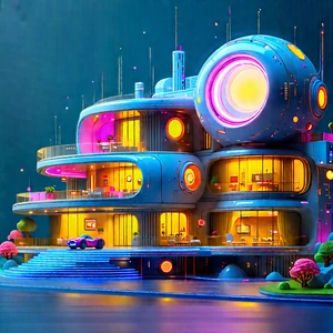 Futuristic Smart Home With Image, There