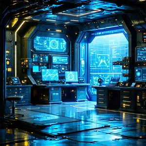 (futuristic:1.22) research laboratory