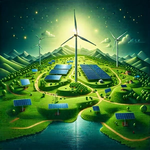 Innovative Renewable Energy Design With Image, There