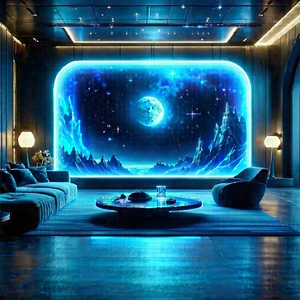 (futuristic:1.3) Smart Home With Image, There