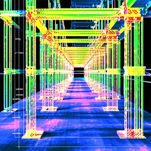 A Large, Colorful, And Illuminated Structure Is Shown In The Image