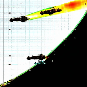 In The Image, There Are Three Spaceships Flying In The Sky