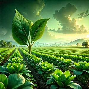 Agricultural Technology In Design Studio With Large Green