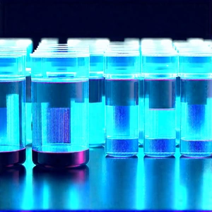 Healthcare Technology In Modern Laboratory With Blue Pink