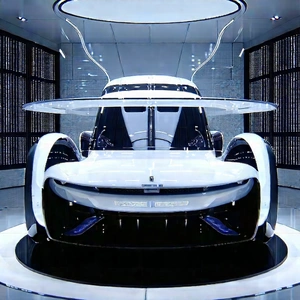 Automotive Technology In Research Center With White Display