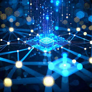 Tech Diagram Style: Blockchain Network Visualization With Image, There