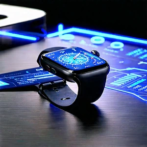 Smart Watch With Data Visualization With Black Watch
