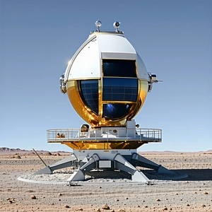 large, white, gold dome-shaped structure