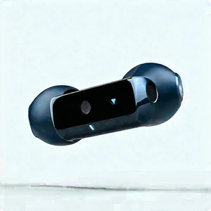 Wireless Earbuds With Streaming Content With Blue Black