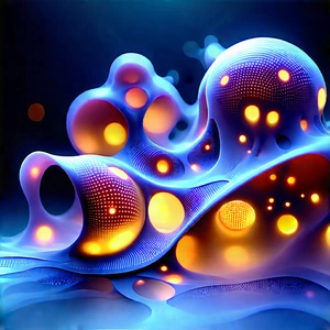 Abstract Long Exposure Photography: Abstract Interpretation Of Cellular Structures With Image, There