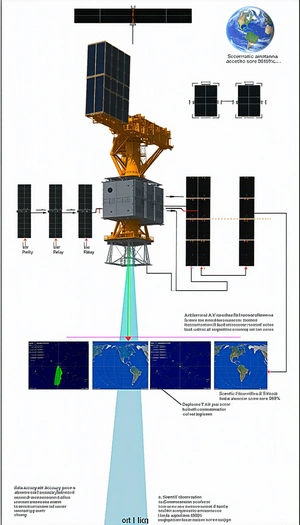 The Image Is A Diagram Of A Space Station, Showing The Various Components And Their Connections