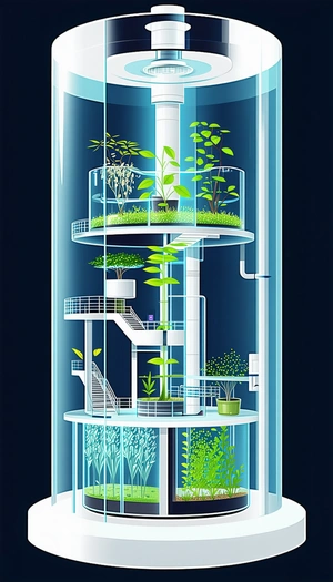 A Large, Multi-level Greenhouse Is Filled With Various Plants