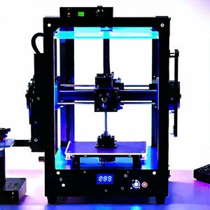 3d Printer With Neon Accents With Large, Blue,