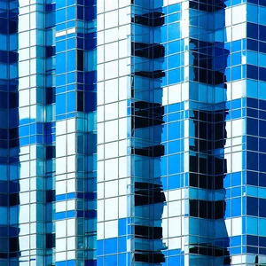 Urban Abstract Design: Skyscraper with artistic facade