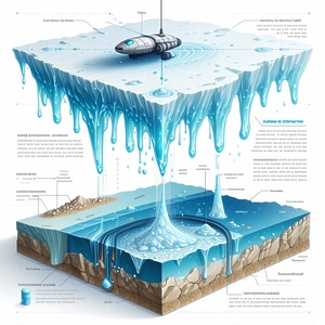 The Image Is A Detailed Illustration Of The Earth's Atmosphere, Focusing On The Water Cycle