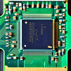 Close-up of microprocessor