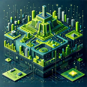 Big Data Visualization With Futuristic Cityscape