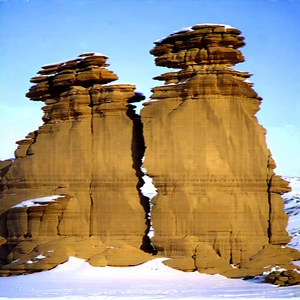 Nature Stock Photography: Rock Formation In Winter (snow:1.3) With Large Rocks,