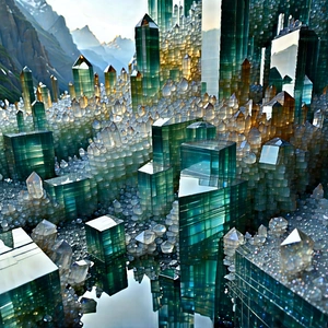Macro view of crystalline structure