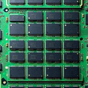 Tech Drone Photography: Close-up of memory module