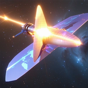In The Image, There Is A Large, Futuristic Spacecraft With A Dome-shaped Structure On Top