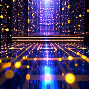 Close-up Of Sensor Array With Blue Yellow