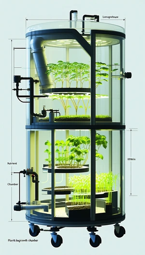 A Large, Multi-tiered Greenhouse Filled With Various Plants