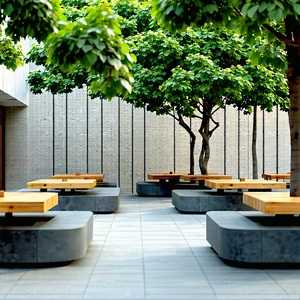 Urban Macro Photography: Urban street with outdoor seating