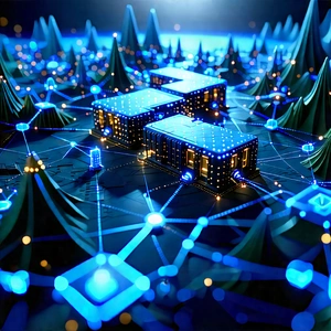 Blockchain Network Visualization With Image, There