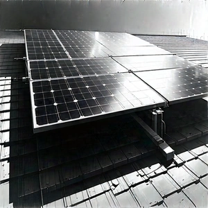 Tech Charcoal Drawing: Solar panel with laser scanning