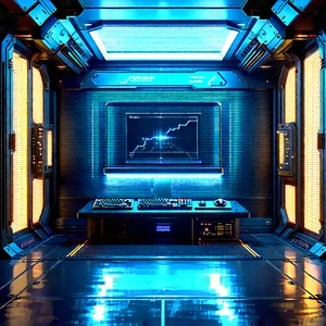 Futuristic Research Laboratory With Image, There