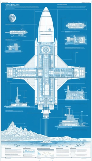 A Blue Diagram Shows The Inside Of A Space Shuttle