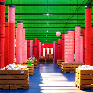 Urban Octane Render: Outdoor Market With Shopping With Image, There