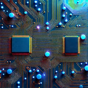 Close-up of electronic circuit