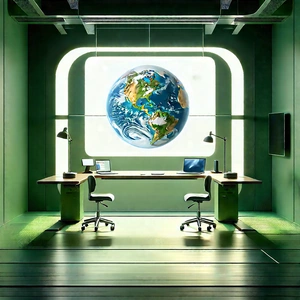 Educational Technology In Tech Office With Room Large,